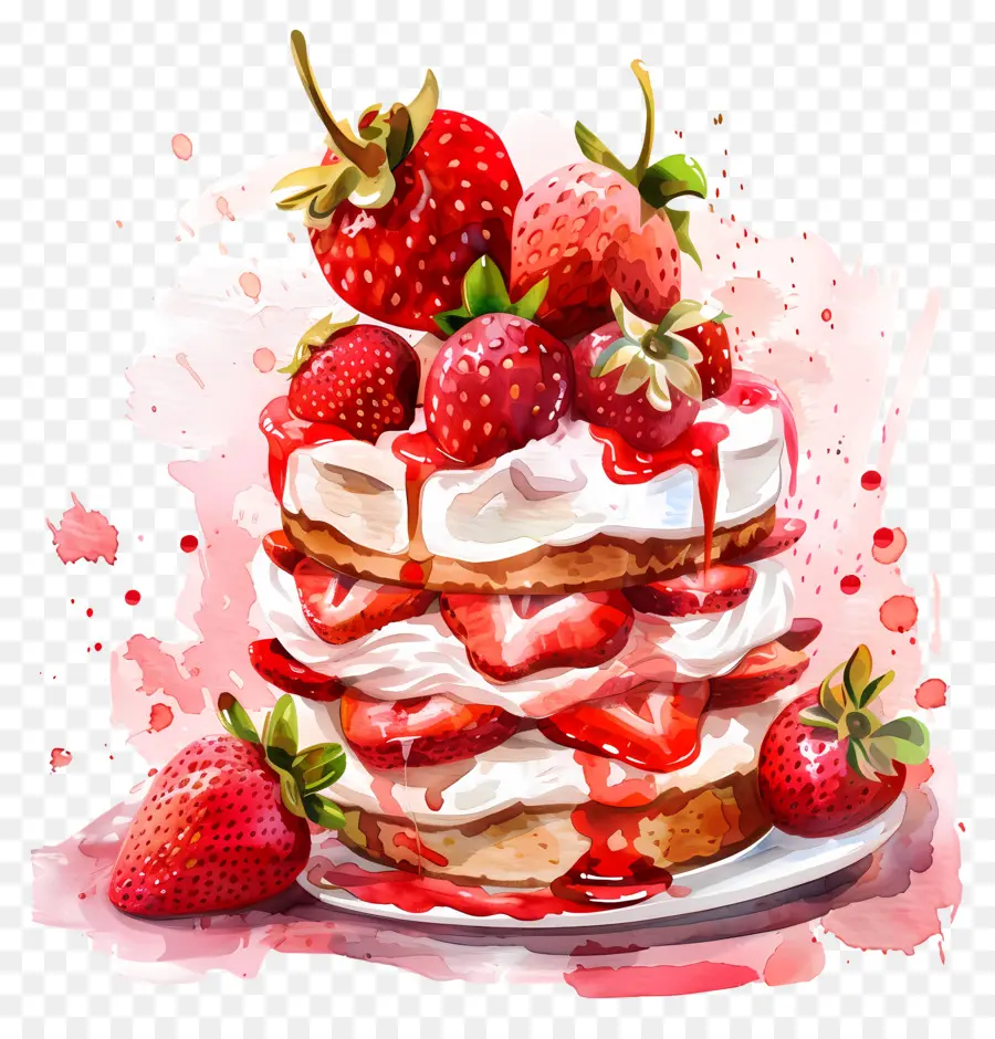Strawberry Shortcake，Lukisan PNG