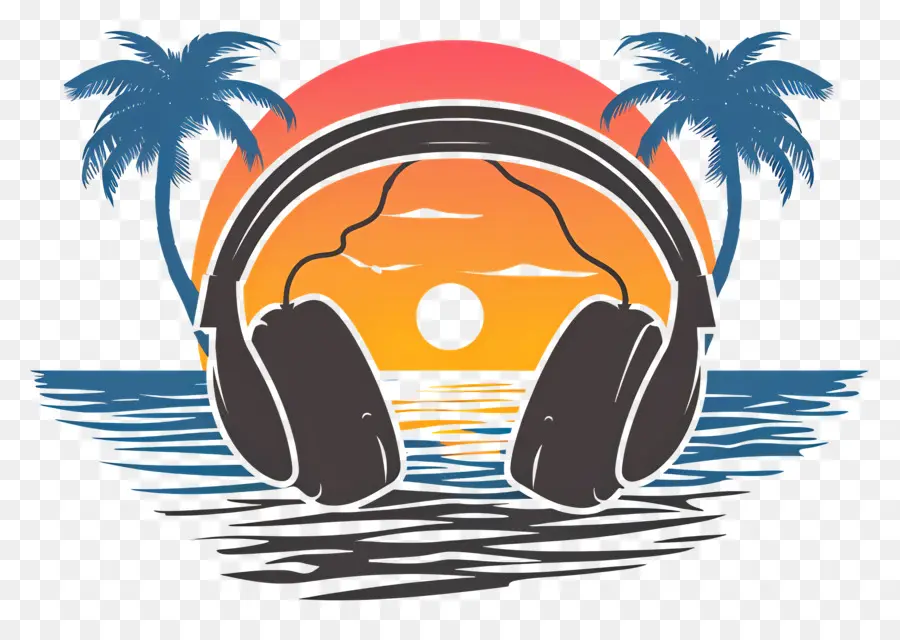 Lagu Pantai，Headphone PNG
