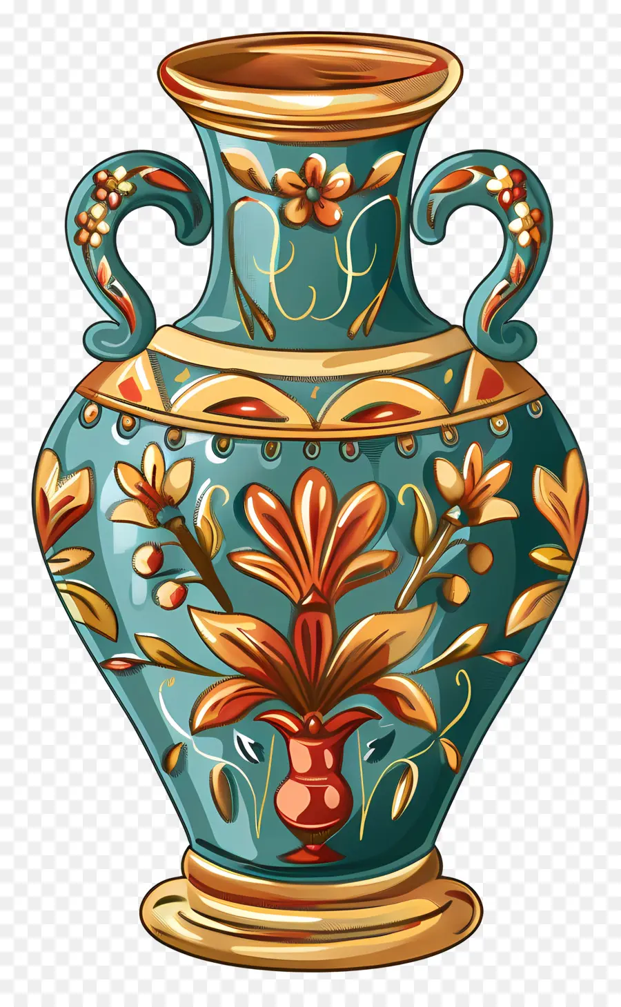 Vas Antik，Bunga Vas PNG