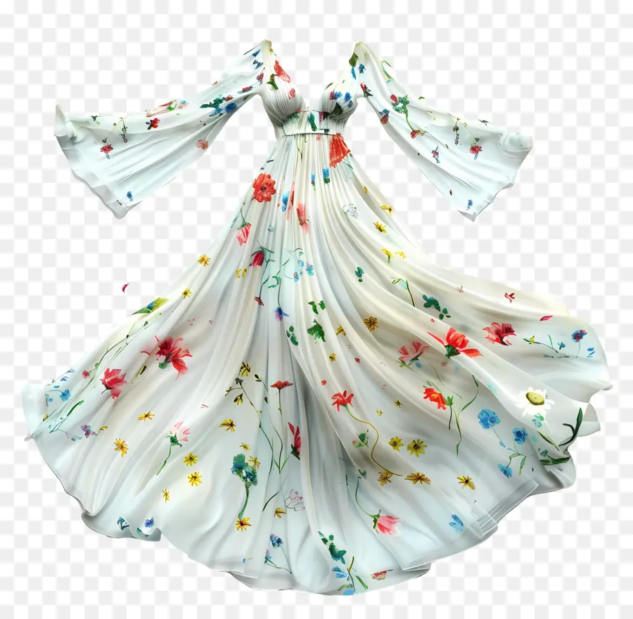 Gaun Musim Panas，Gaun Putih PNG