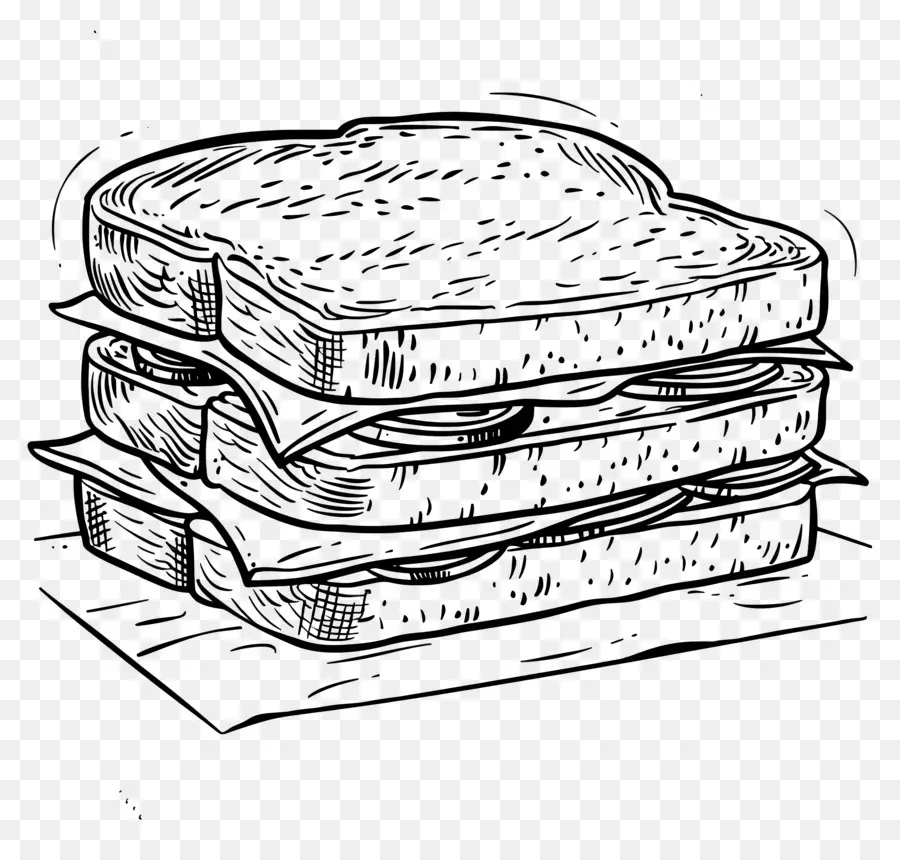 Sandwich，Hitam Dan Putih Gambar PNG