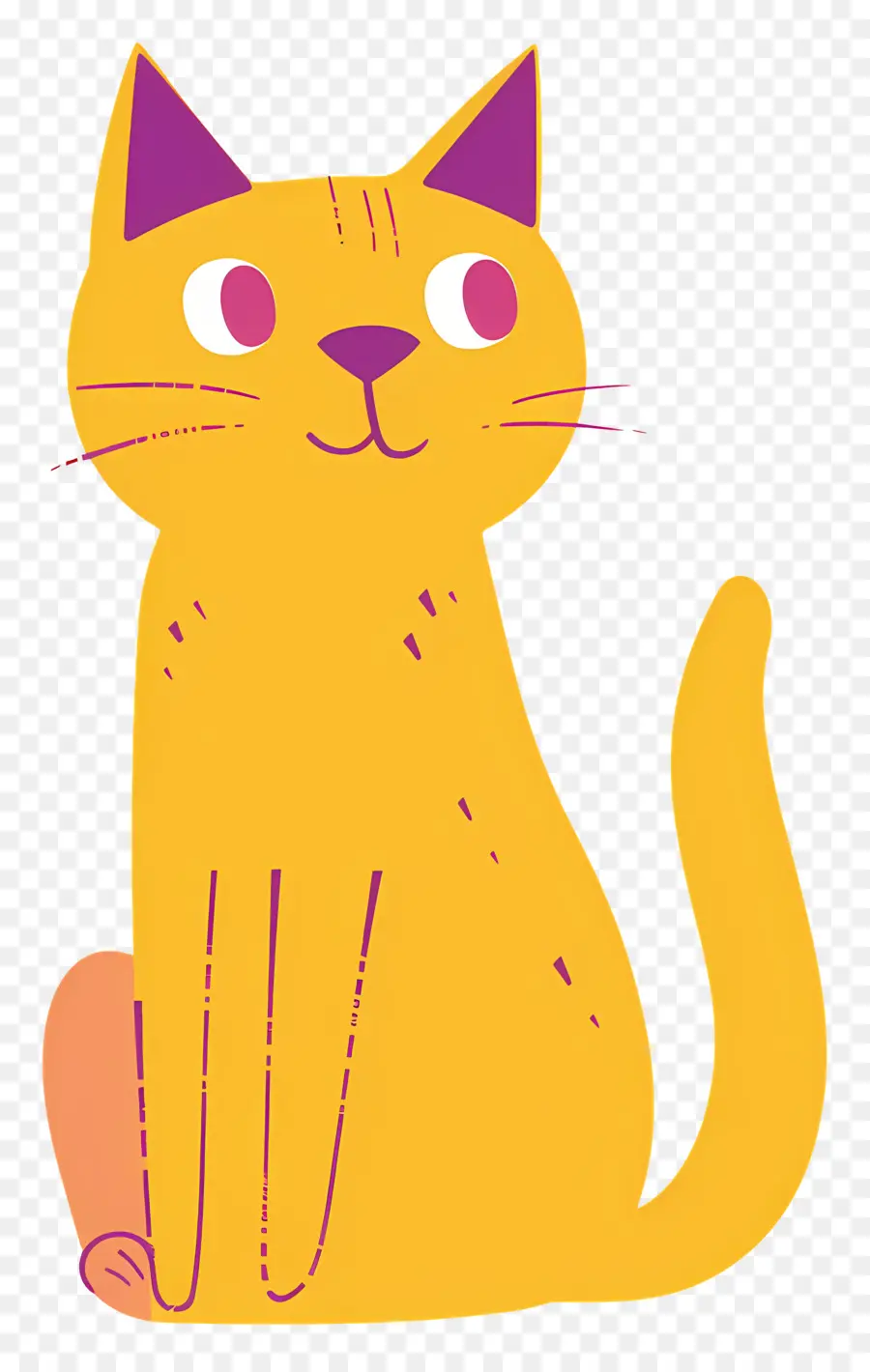 Kucing Kartun，Kucing Kuning PNG