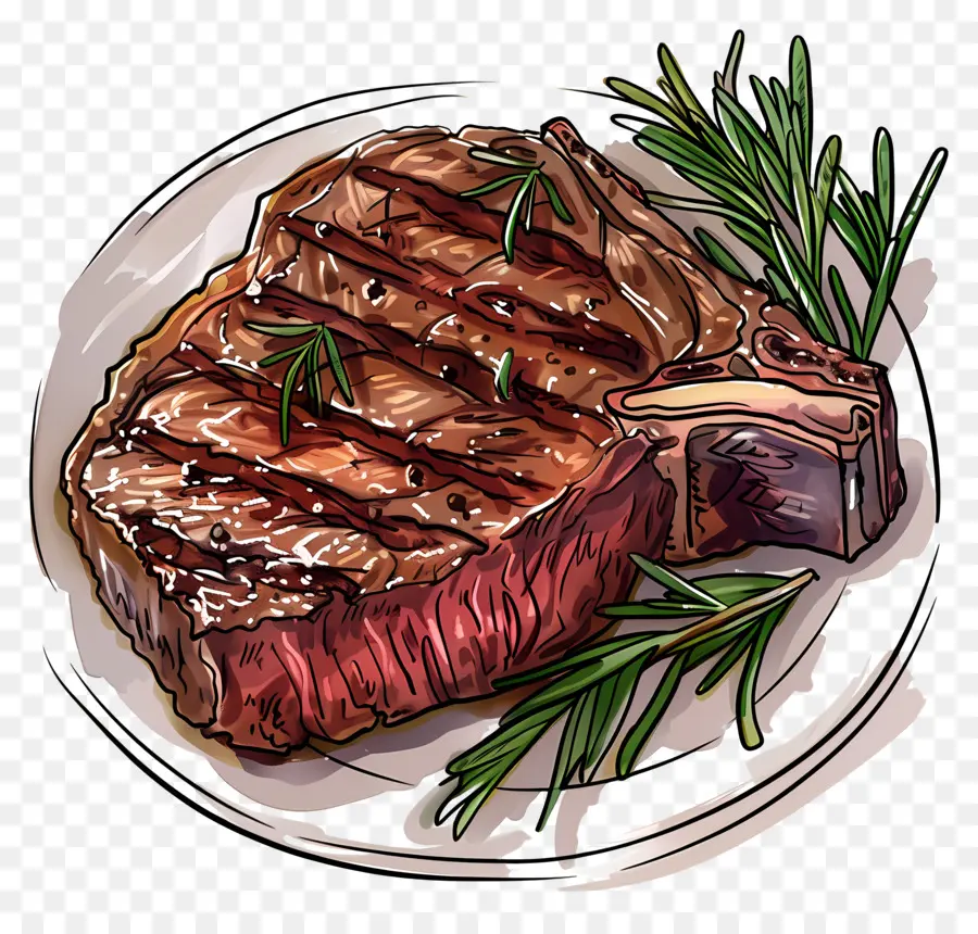 Steak，Piring PNG