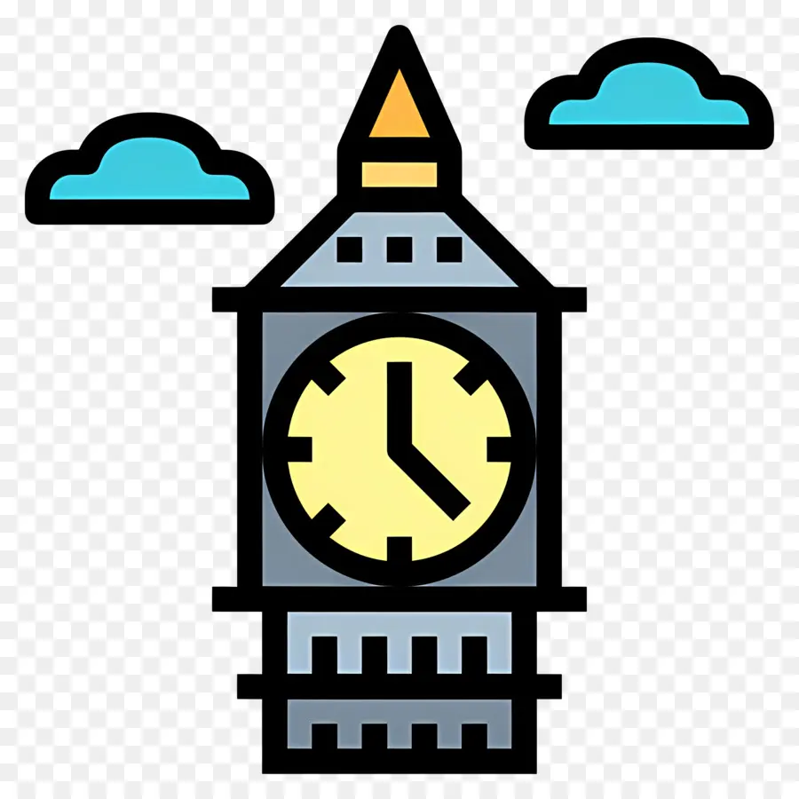 London Big Ben，Menara Jam PNG