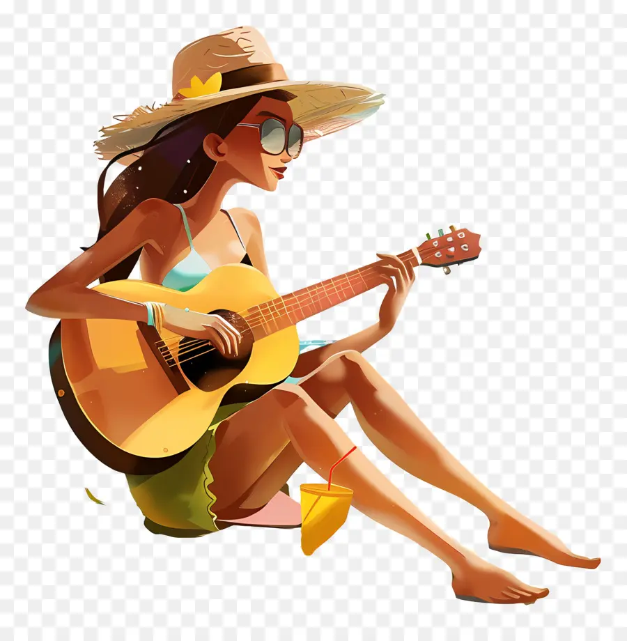 Lagu Pantai，Gadis Dengan Gitar PNG