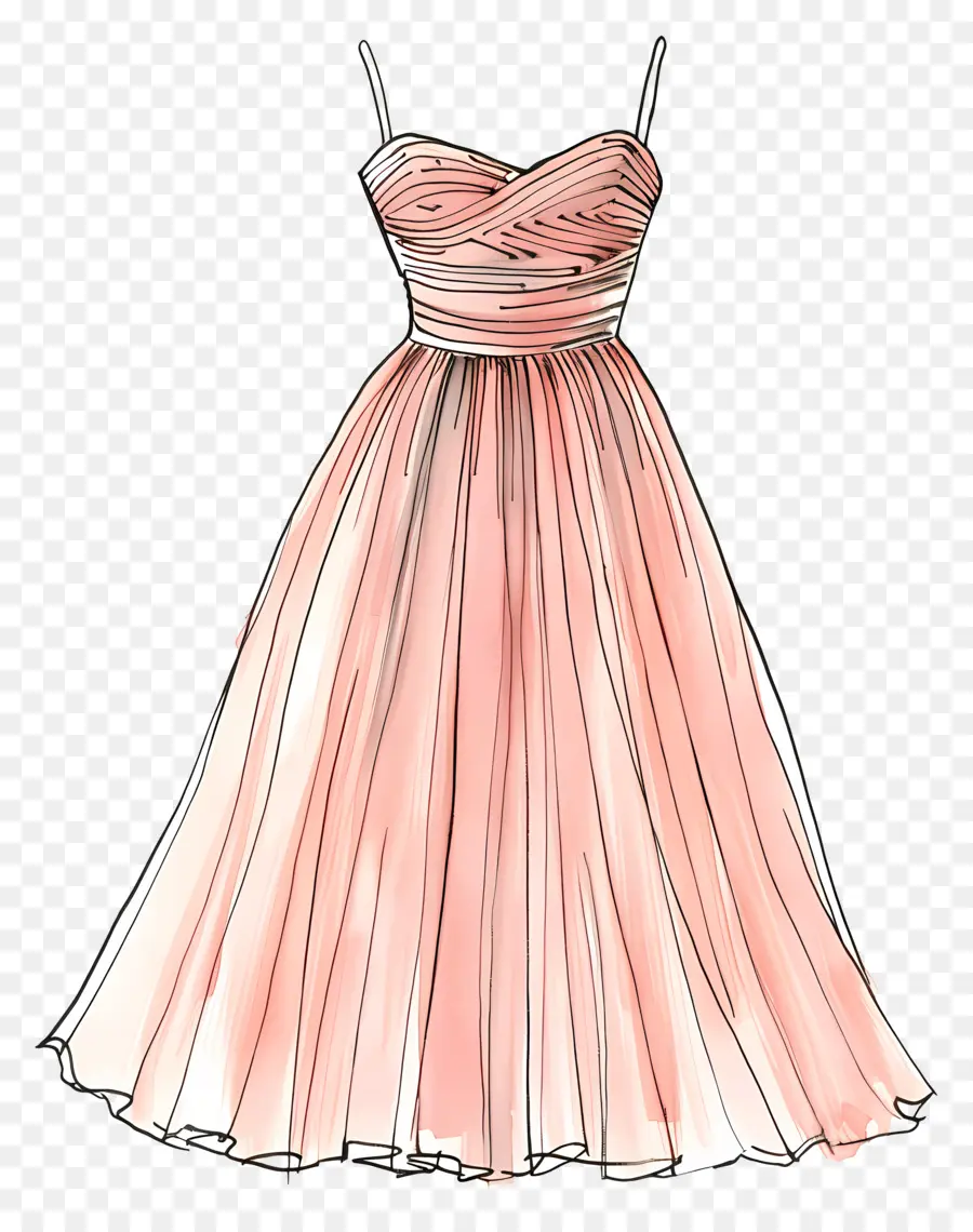 Fashion Gaun，Gaun Merah Muda PNG