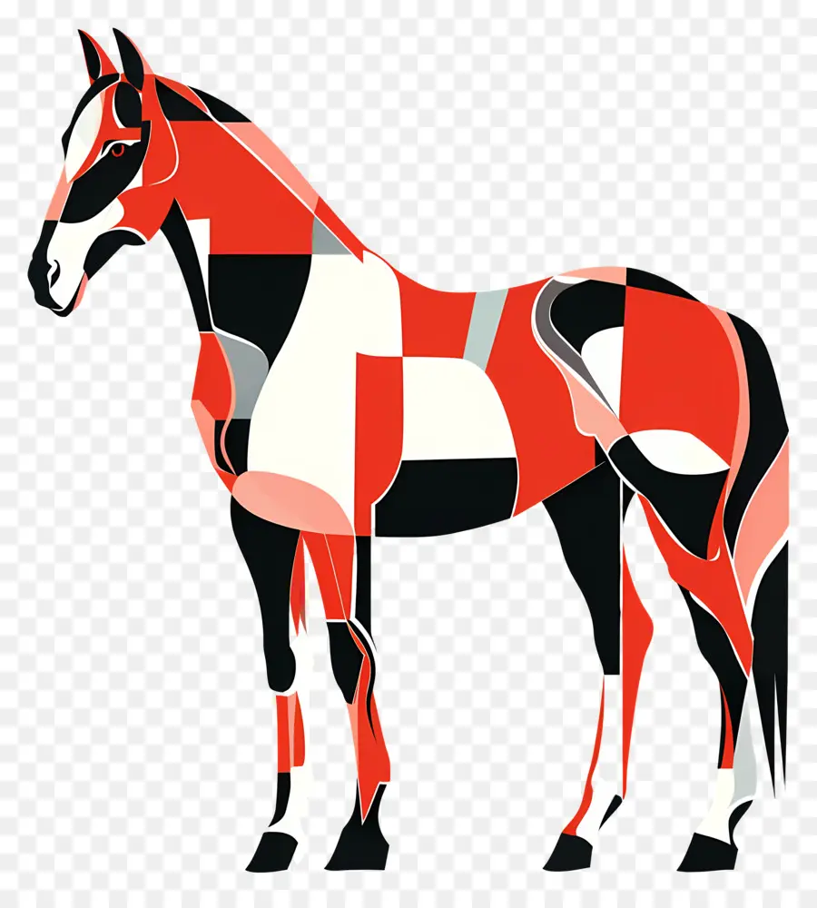 Kuda，Merah PNG