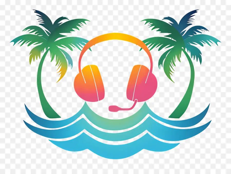 Lagu Pantai，Headphone PNG