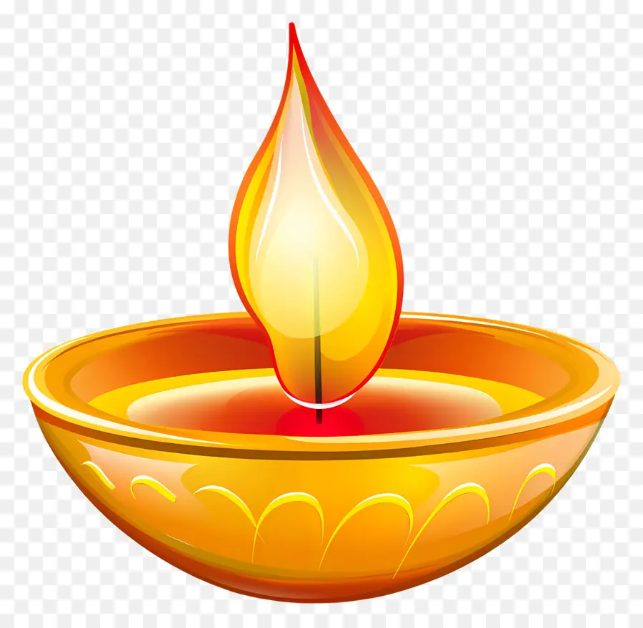 Lilin Diwali，Emas Api PNG