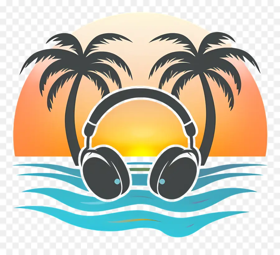 Lagu Pantai，Headphone PNG