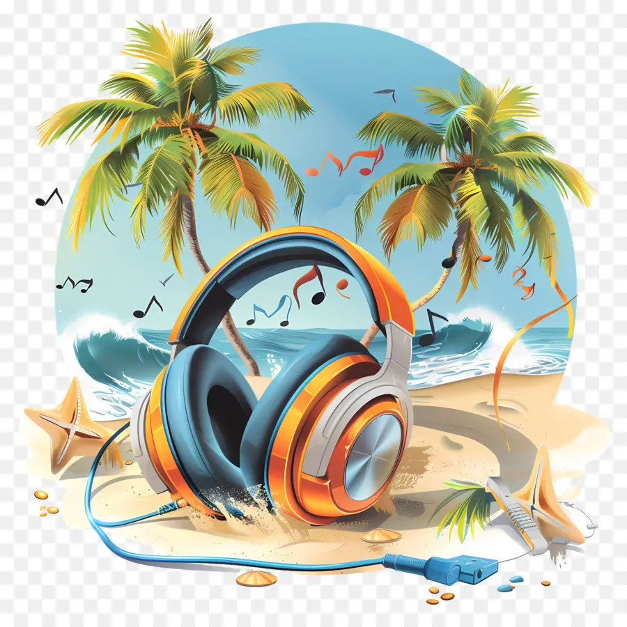 Lagu Pantai，Headphone PNG