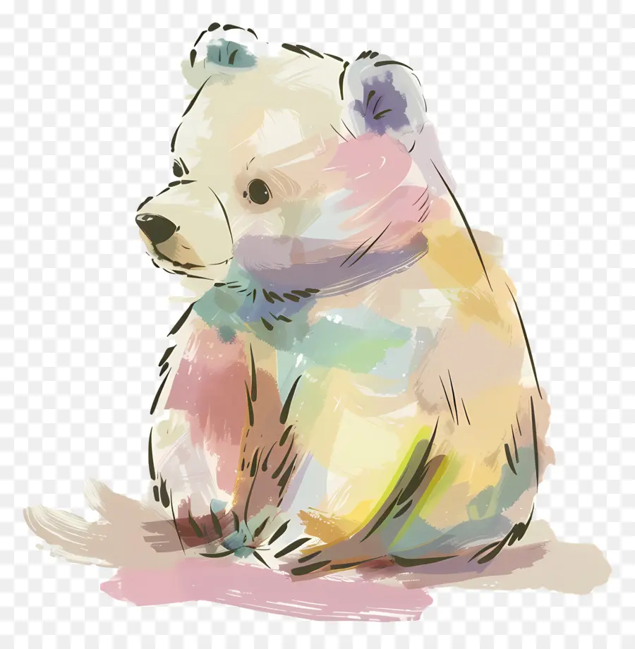 Beruang，Lukisan Cat Air PNG