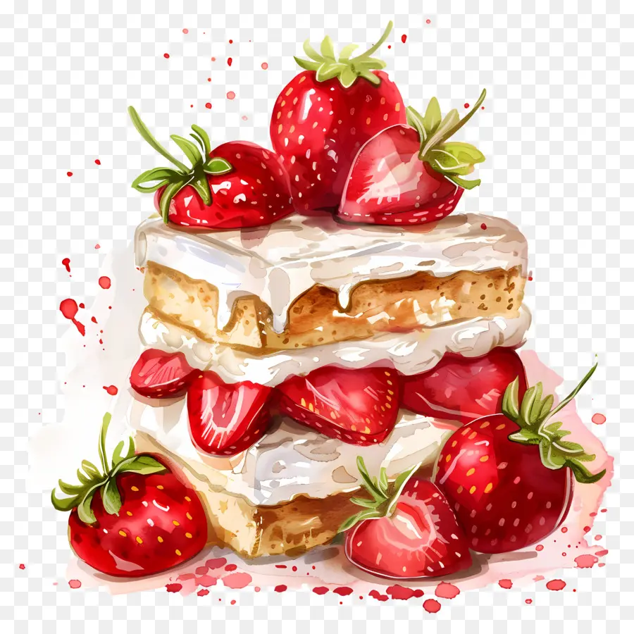 Strawberry Shortcake，Krim Keju Beku PNG