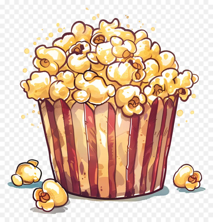 Popcorn，Cangkir Kertas PNG