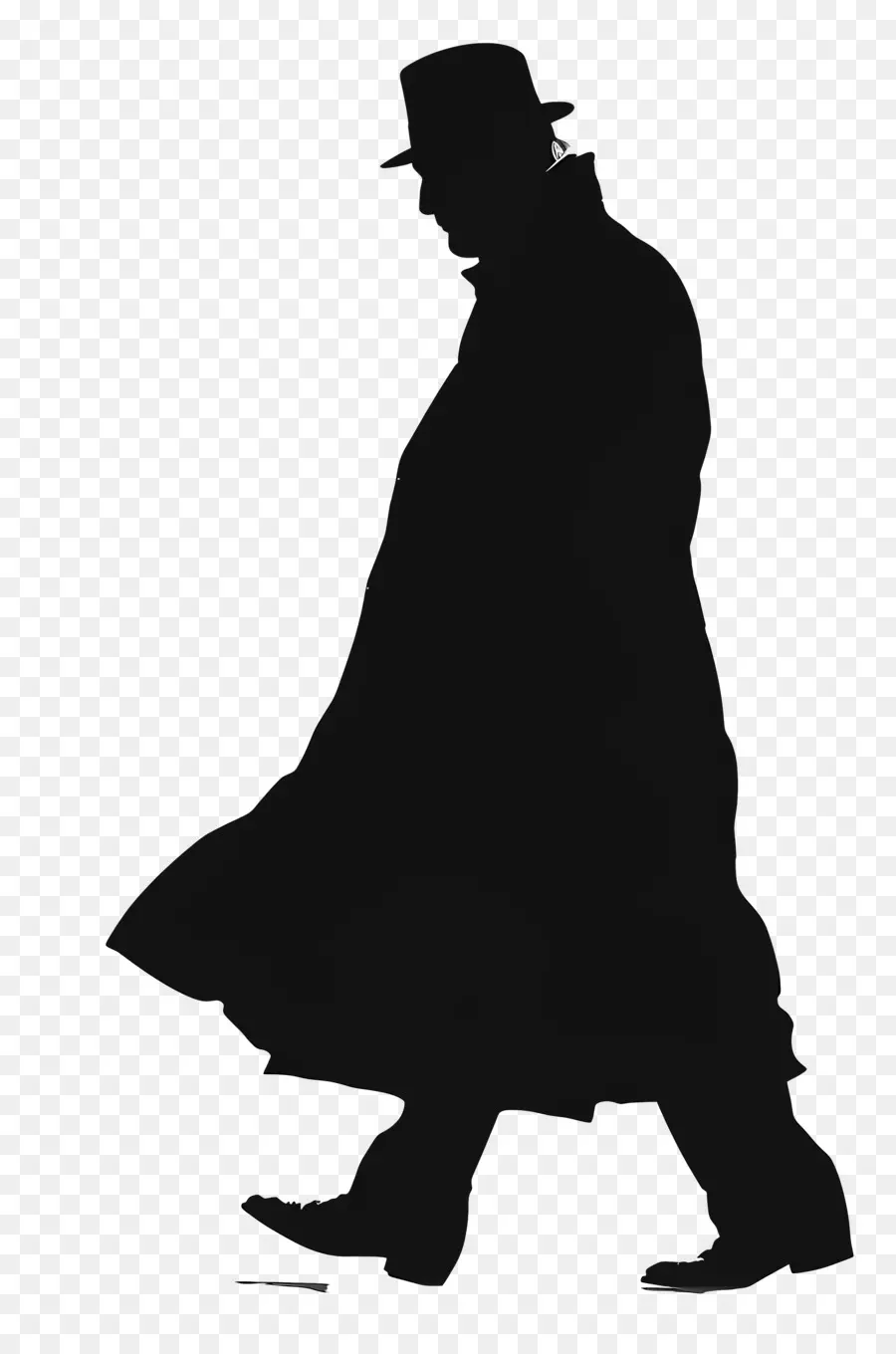 Siluet Sherlock Holmes，Bayangan Hitam PNG