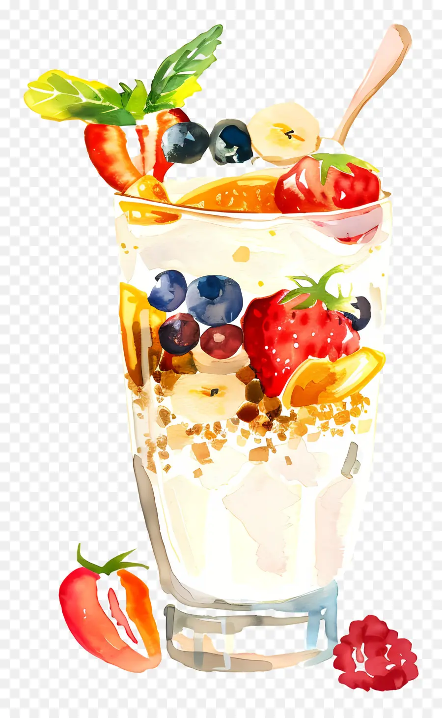 Parfait Yogurt，Parfait Buah PNG