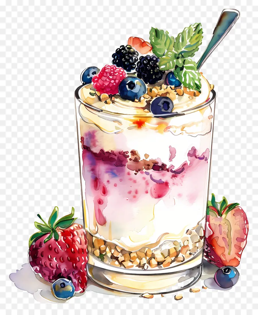 Parfait Yogurt，Parfait Buah PNG