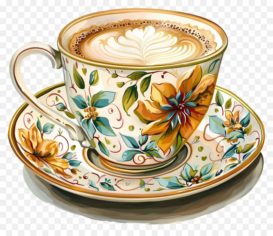 Cappucino，Piala Dekoratif PNG