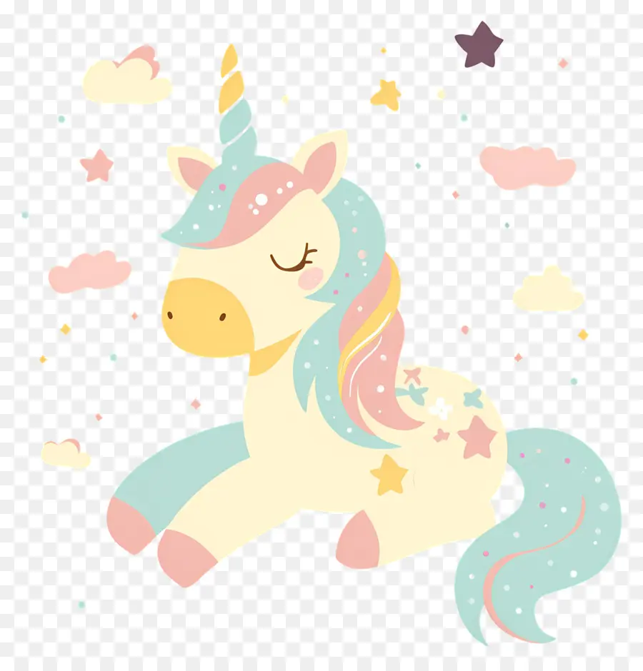 Lucu Unicorn，Kartun Unicorn PNG