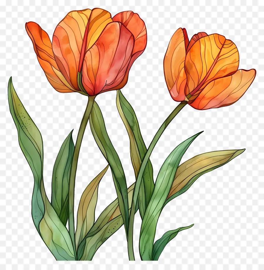 Tulip，Tulip Oranye PNG