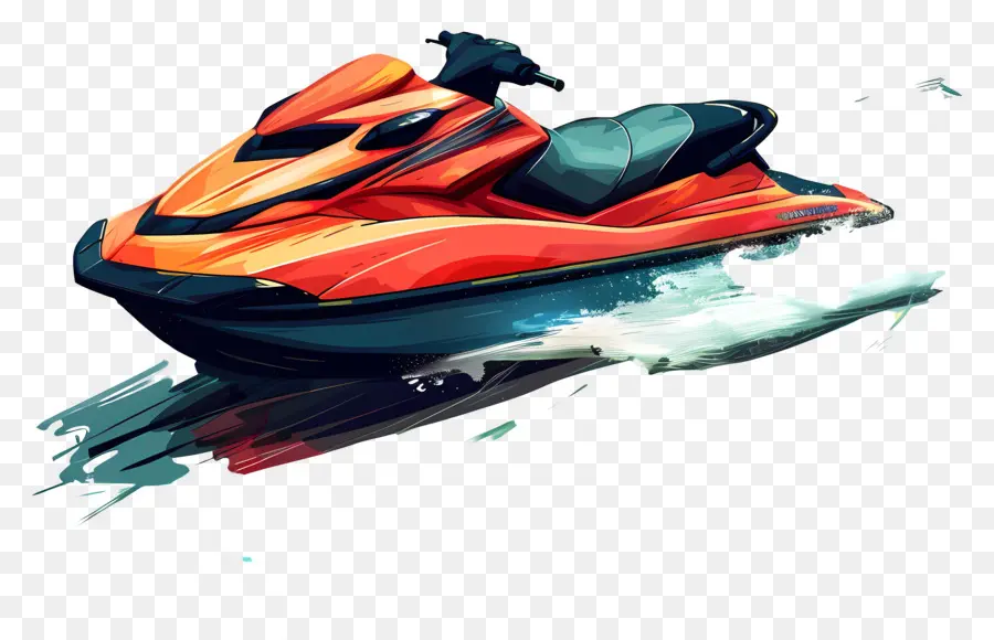 Jetski，Jet Ski Merah PNG