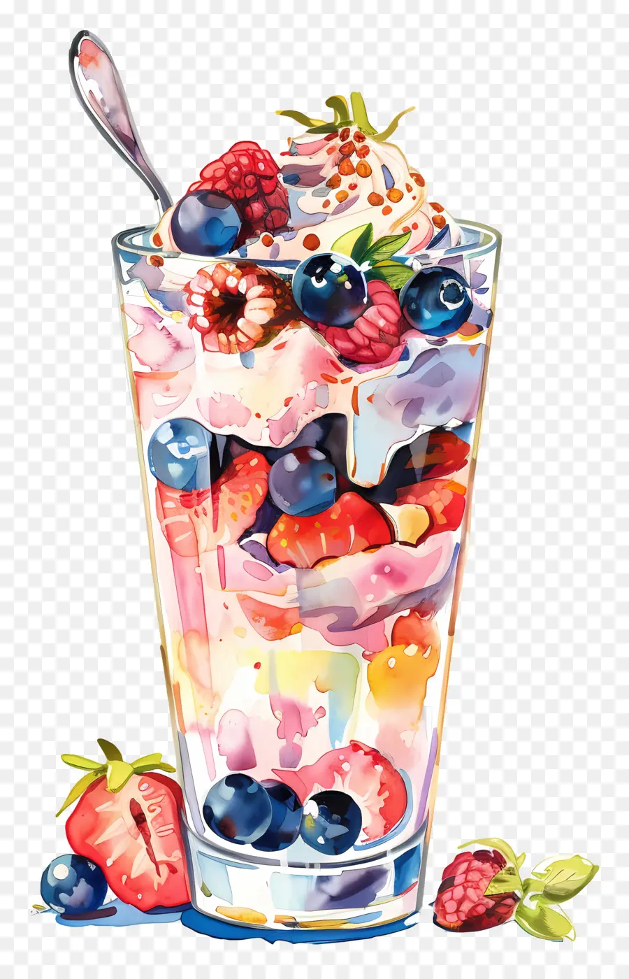 Parfait Yogurt，Parfait Buah PNG