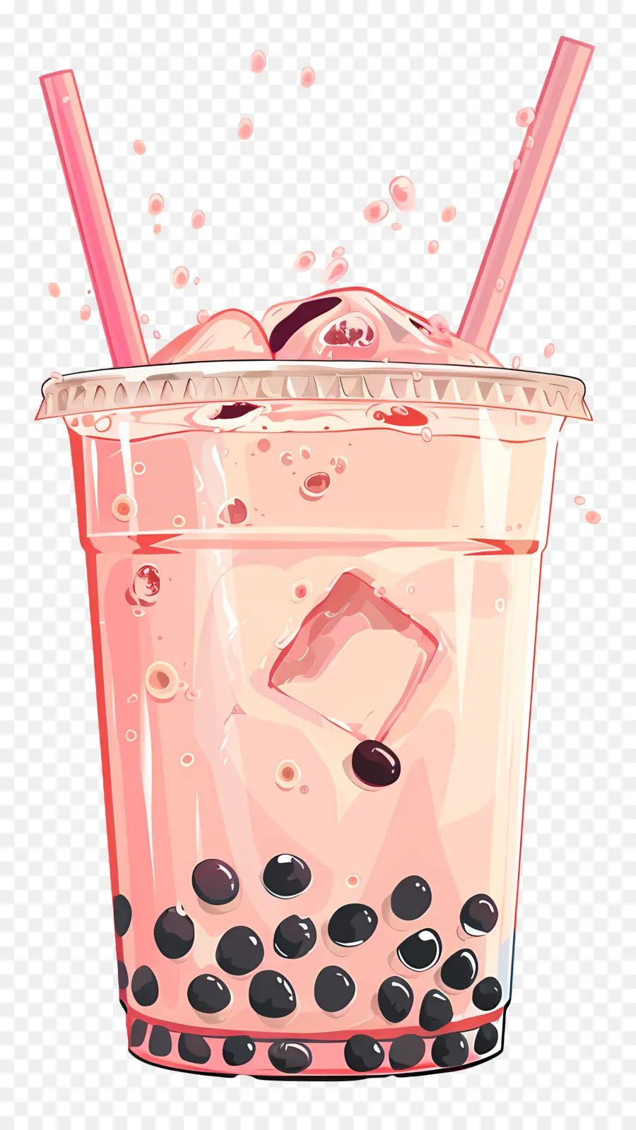 Teh Boba Merah Muda，Merah Muda Minum PNG