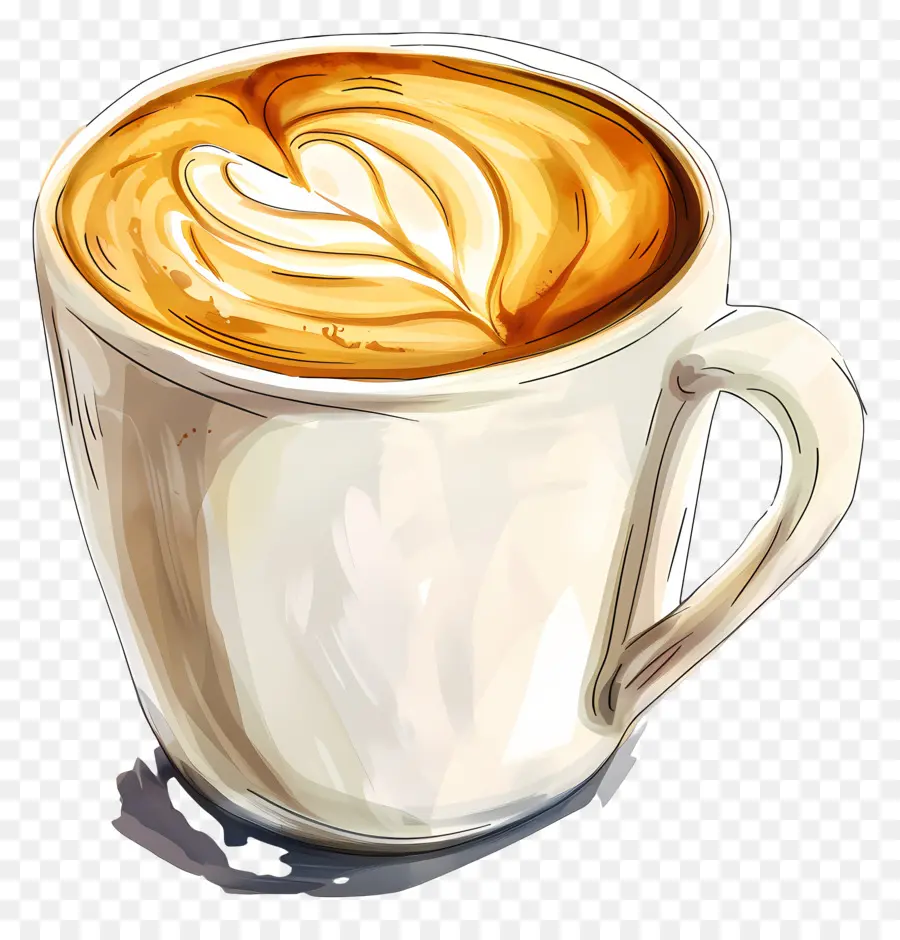 Cappuccino，Latte Seni PNG