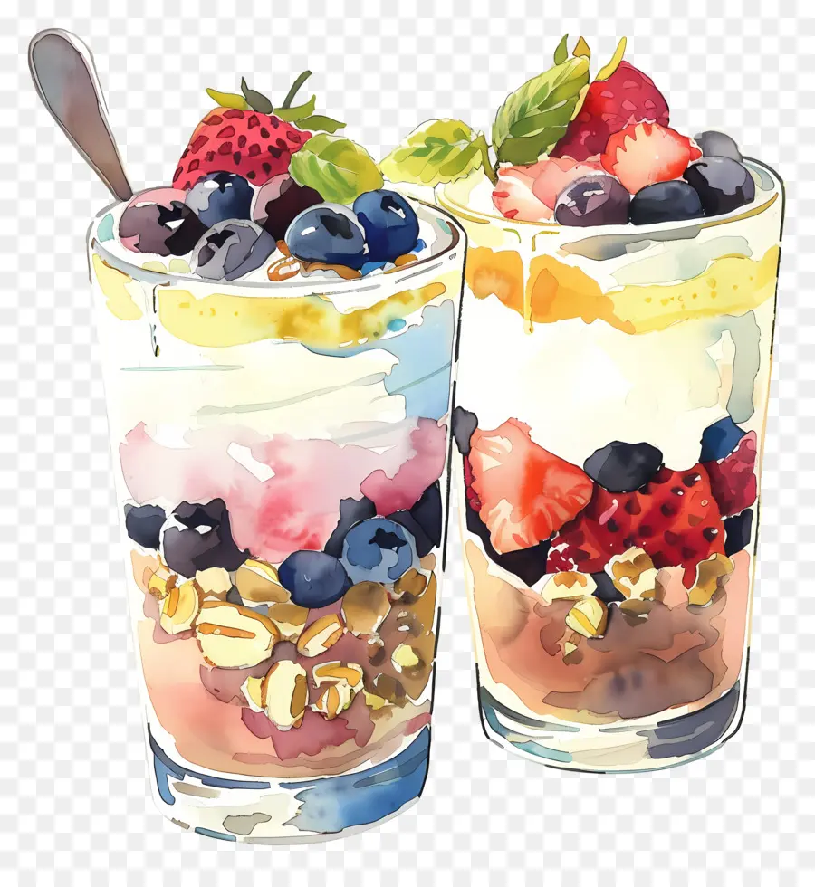 Parfait Yogurt，Parfait Buah PNG