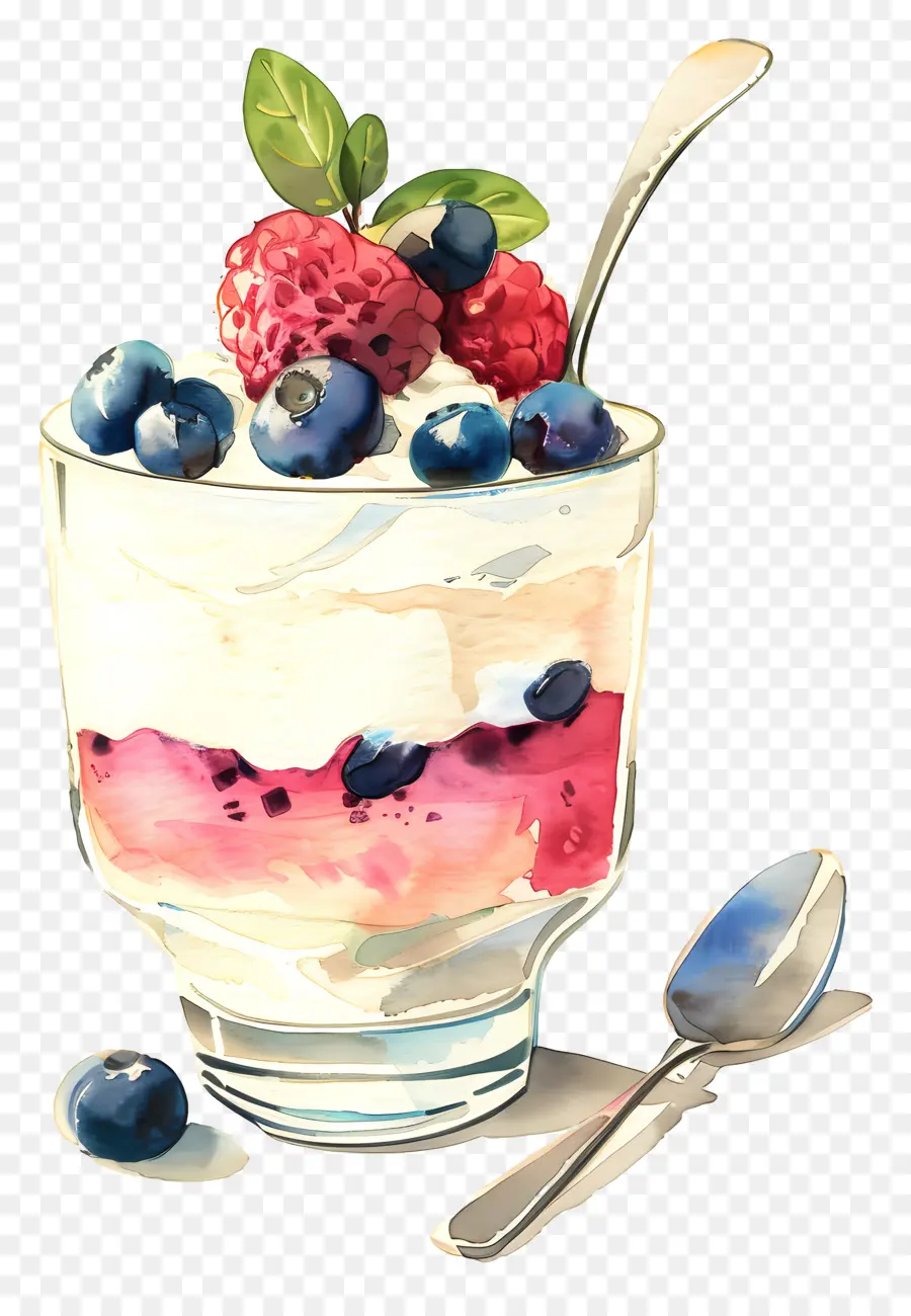Parfait Yoghurt，Es Krim Vanila PNG