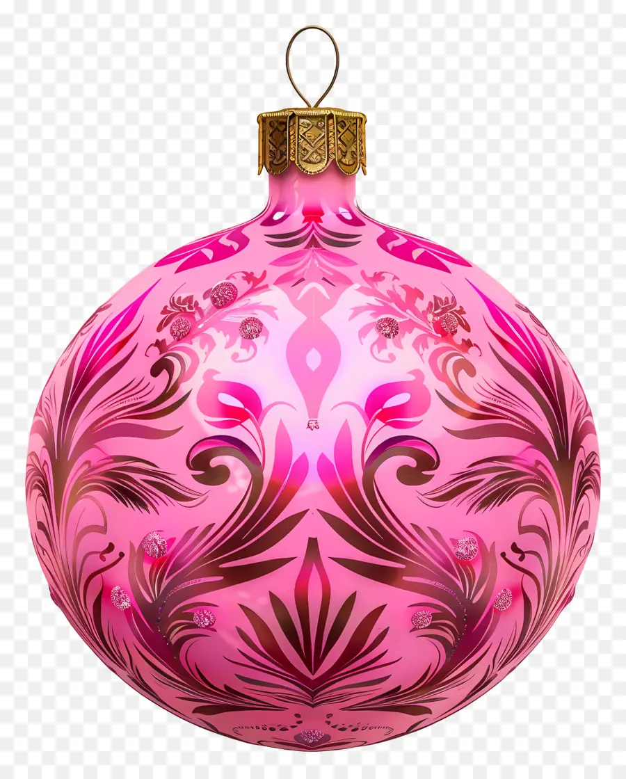 Ornamen Natal Merah Muda，Dekorasi Liburan PNG