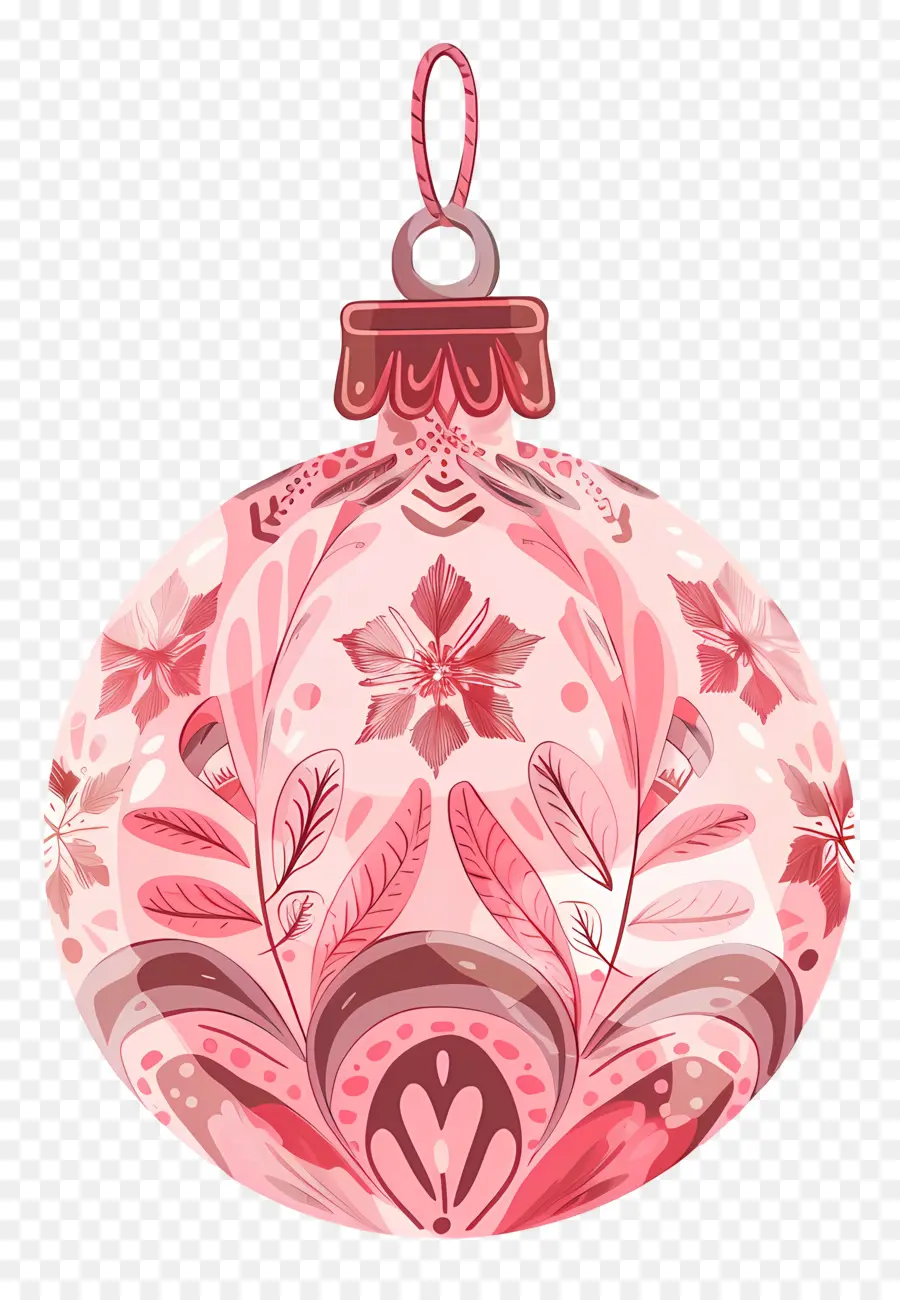 Ornamen Natal Merah Muda，Pink Ornamen PNG