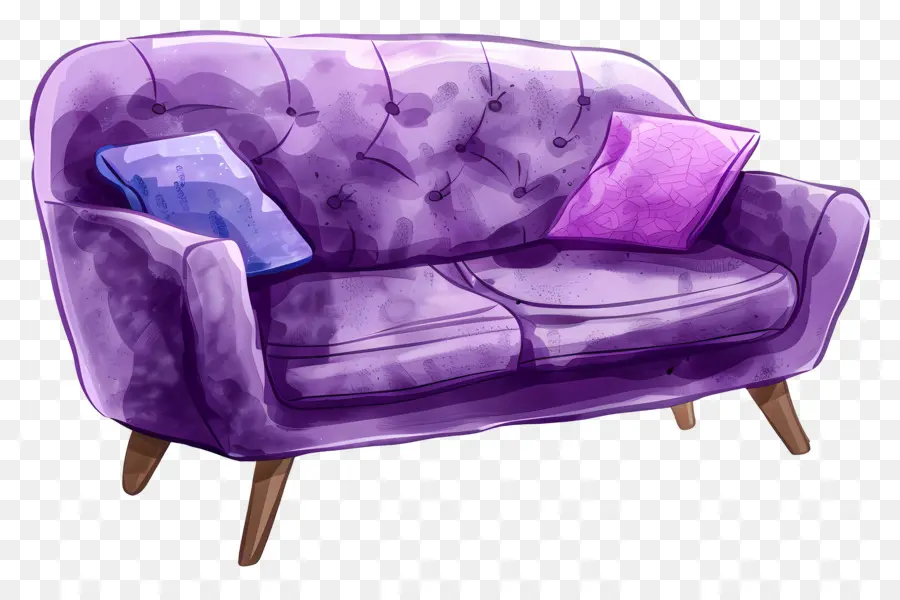 Sofa Ungu，Desain Modern PNG