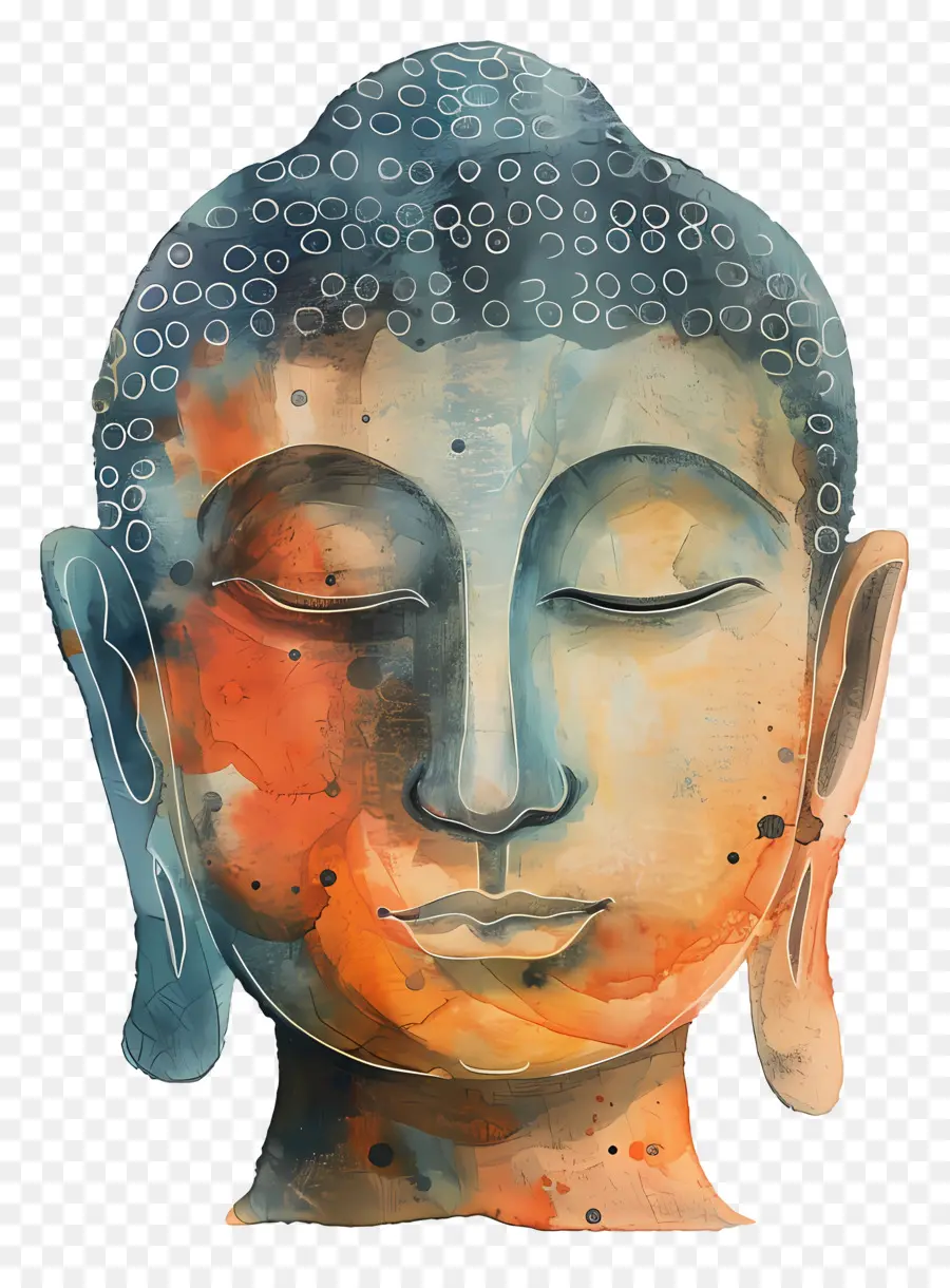 Potret Buddha，Kepala Buddha PNG