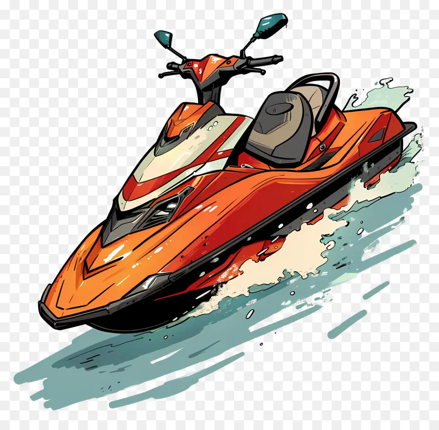 Jetski，Jet Ski Merah PNG