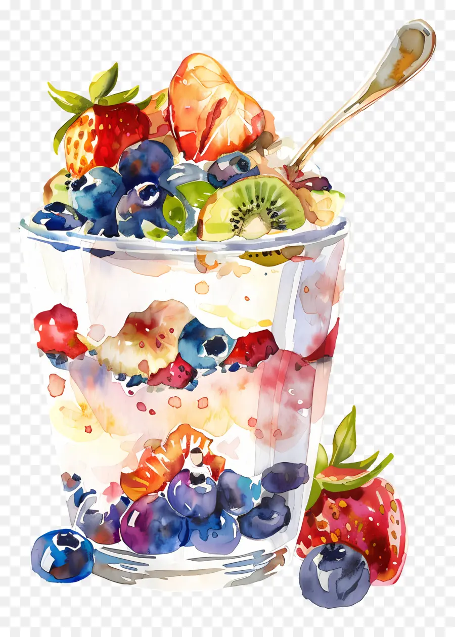 Parfait Yogurt，Parfait Buah PNG