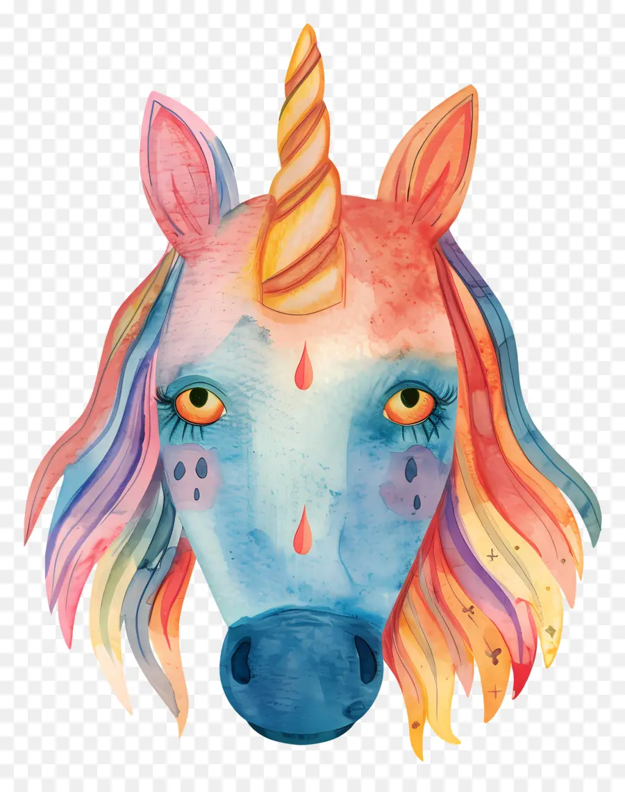 Unicorn Wajah，Unicorn Kepala PNG