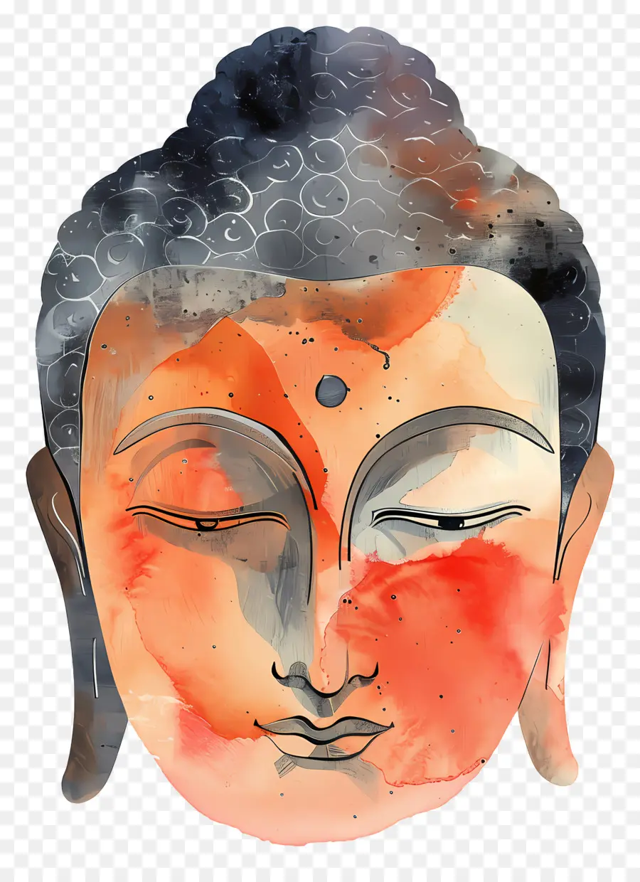 Potret Buddha，Wajah PNG