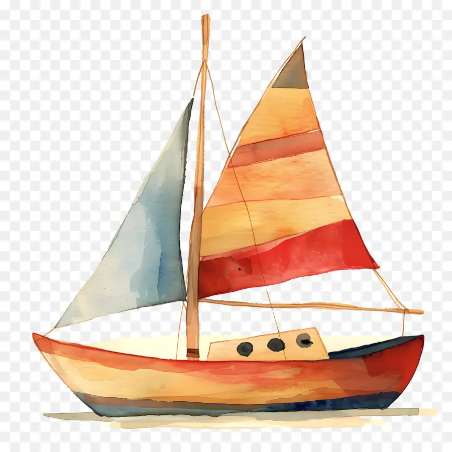 Perahu，Lukisan Cat Air PNG