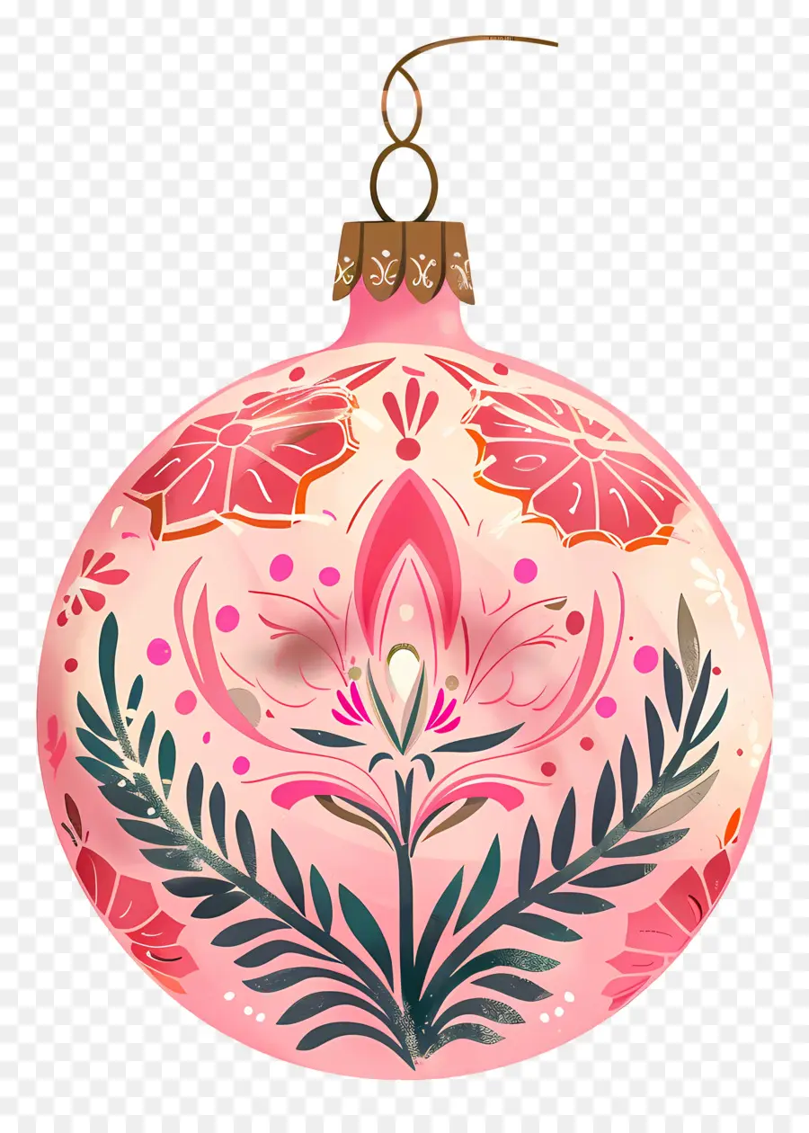 Ornamen Natal Merah Muda，Ornamen Merah Muda PNG