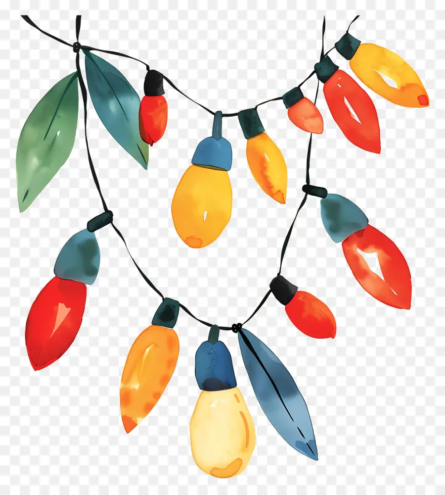 Lampu Natal，Dekorasi Warna  Warni PNG