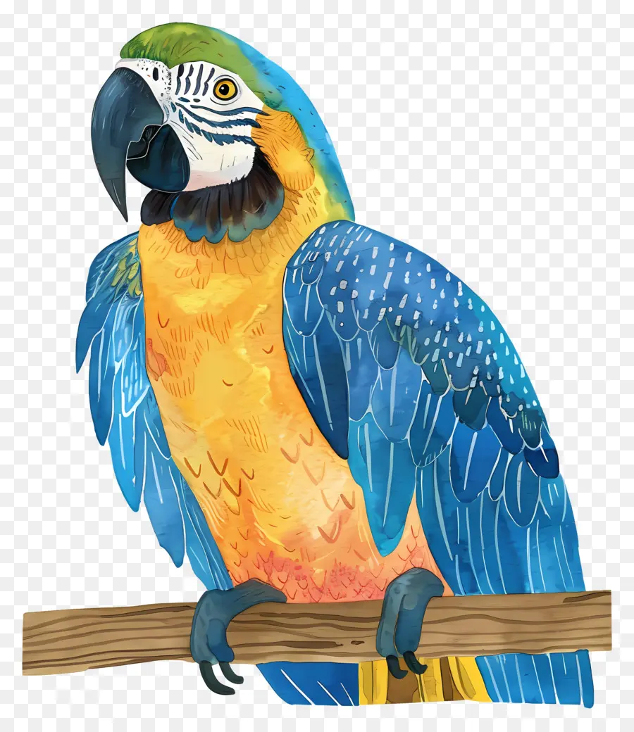 Macaw，Burung Beo Biru Dan Kuning PNG