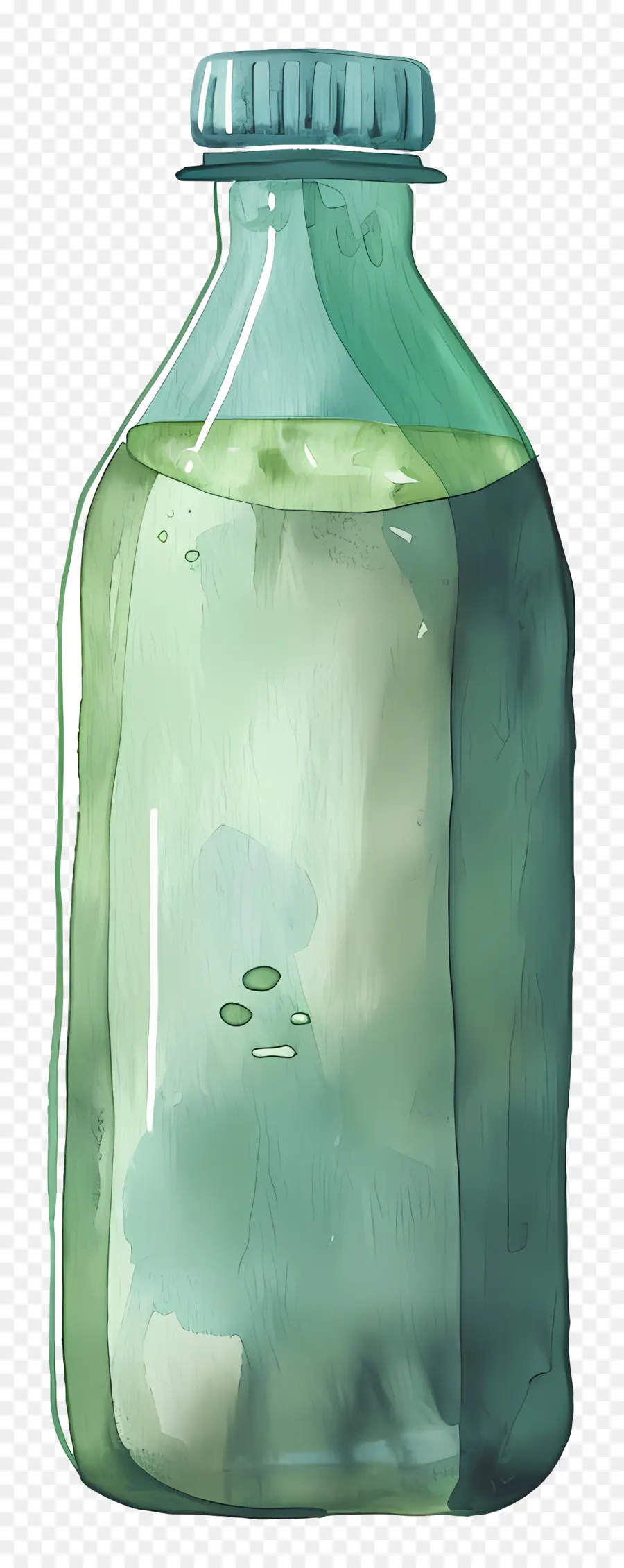 Botol Air，Botol Kaca Hijau PNG