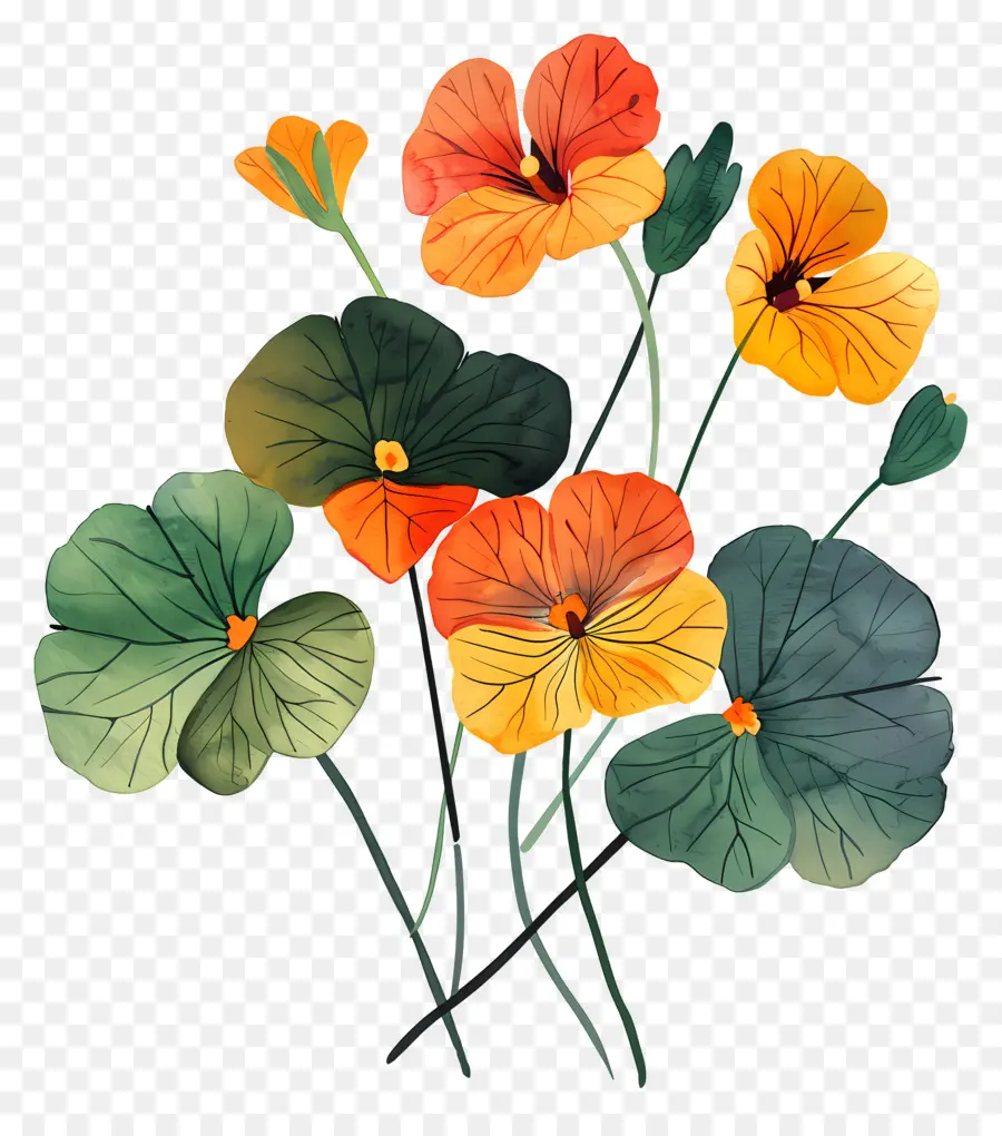 Nasturtium，Bunga PNG