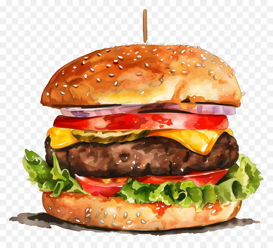 Burgernya，Cheeseburger PNG