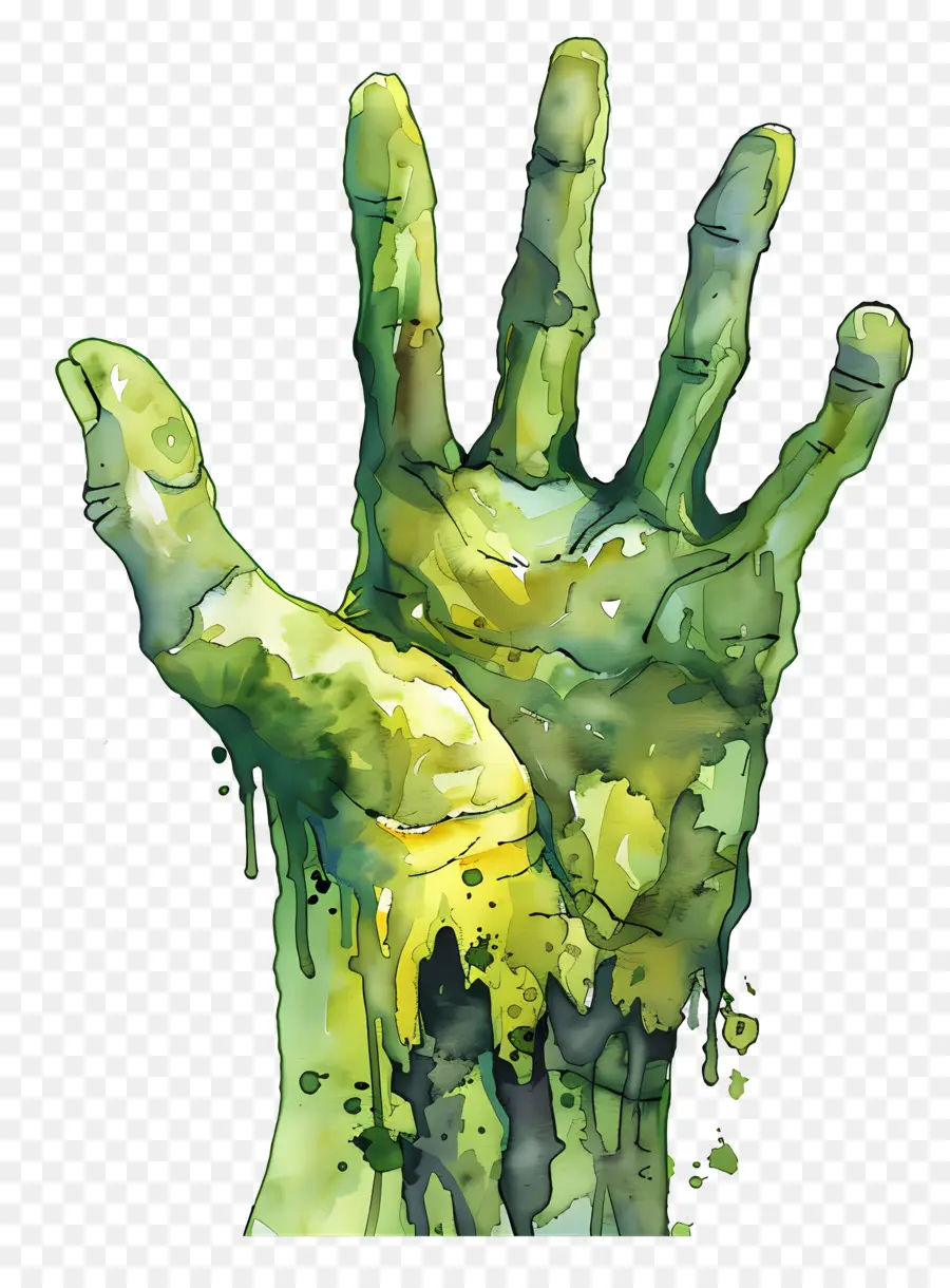 Tangan Zombie，Lukisan Digital PNG