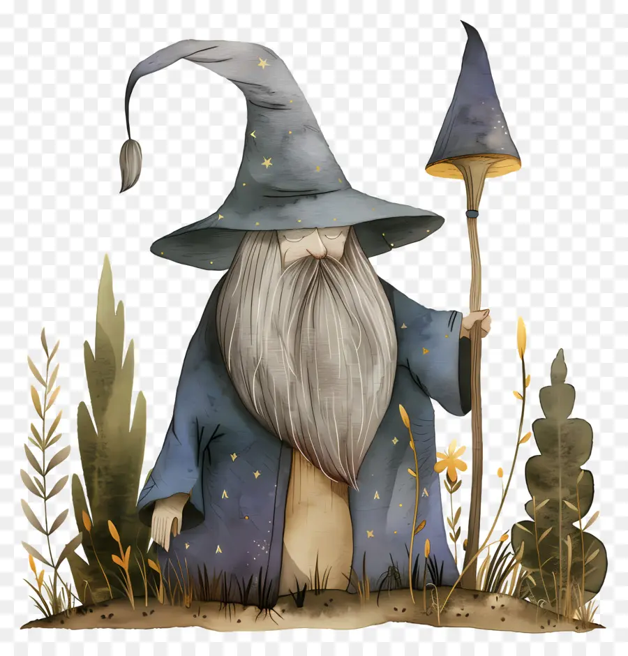 Wizard，Lukisan Cat Air PNG