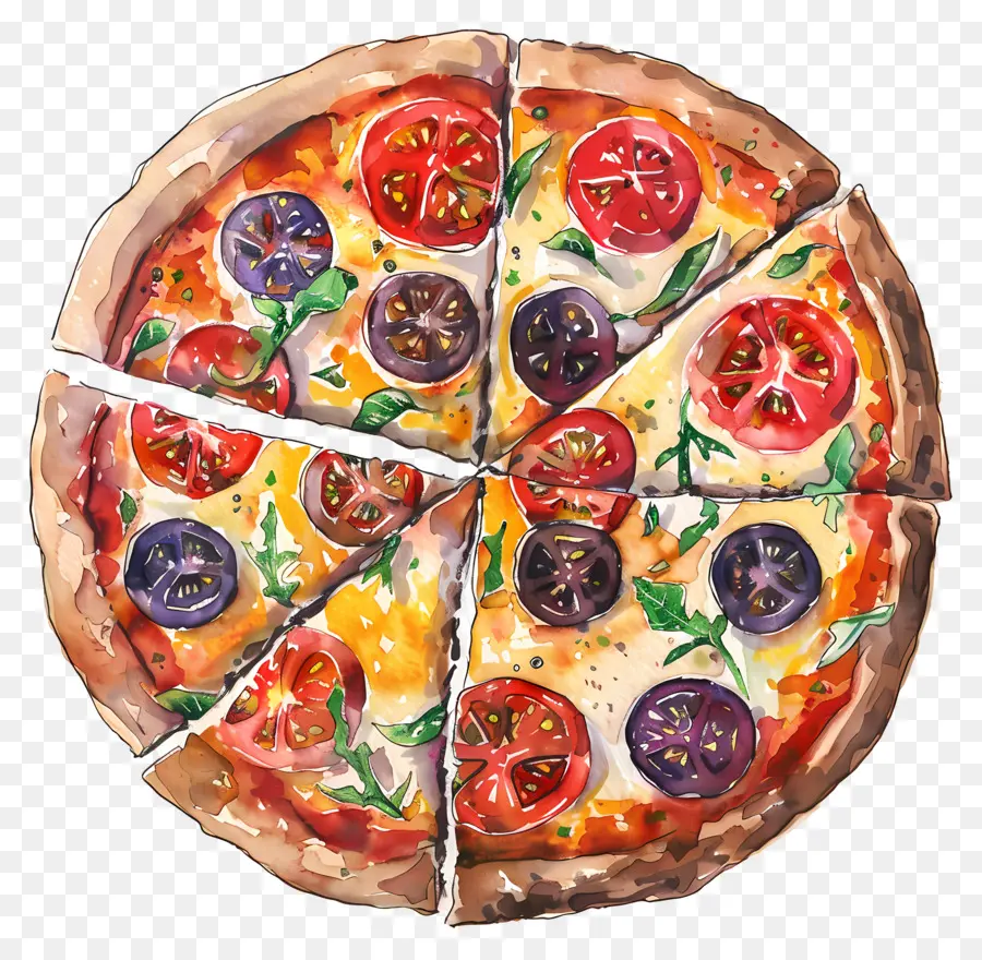 Pizza，Tomat Cherry PNG