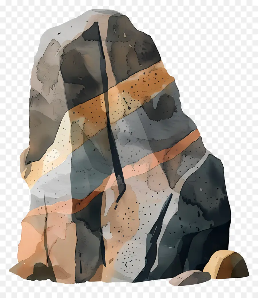 Batu，Lukisan Cat Air PNG