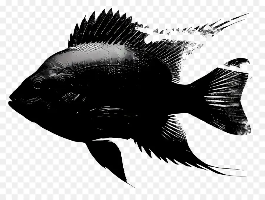 Ikan Siluet，Ikan Hitam PNG